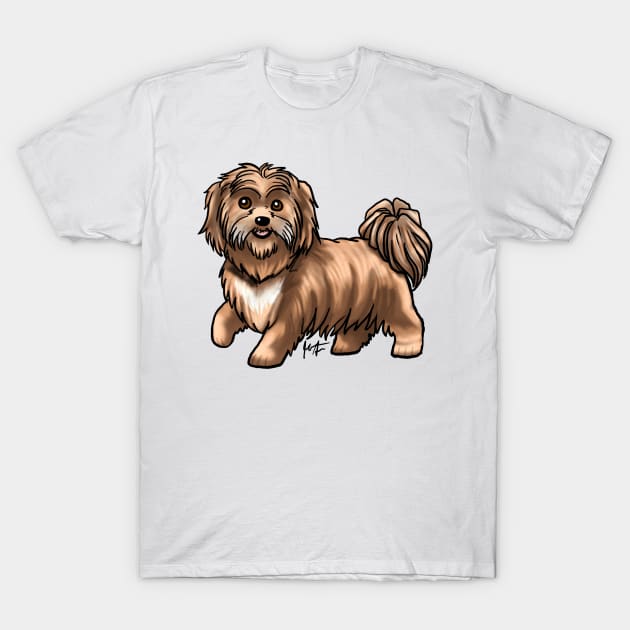 Dog - Shih Tzu - Liver T-Shirt by Jen's Dogs Custom Gifts and Designs